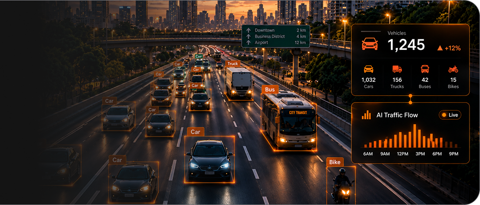 City Traffic Monitoring - AI Vehicle Detection